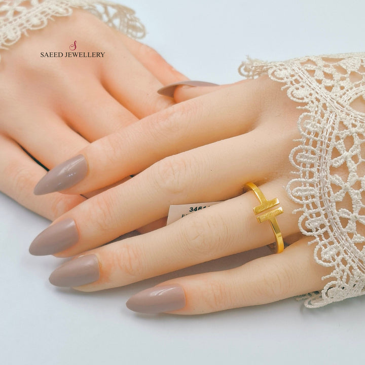 Plain Deluxe Ring Made of 21K Gold by Saeed Jewelry 