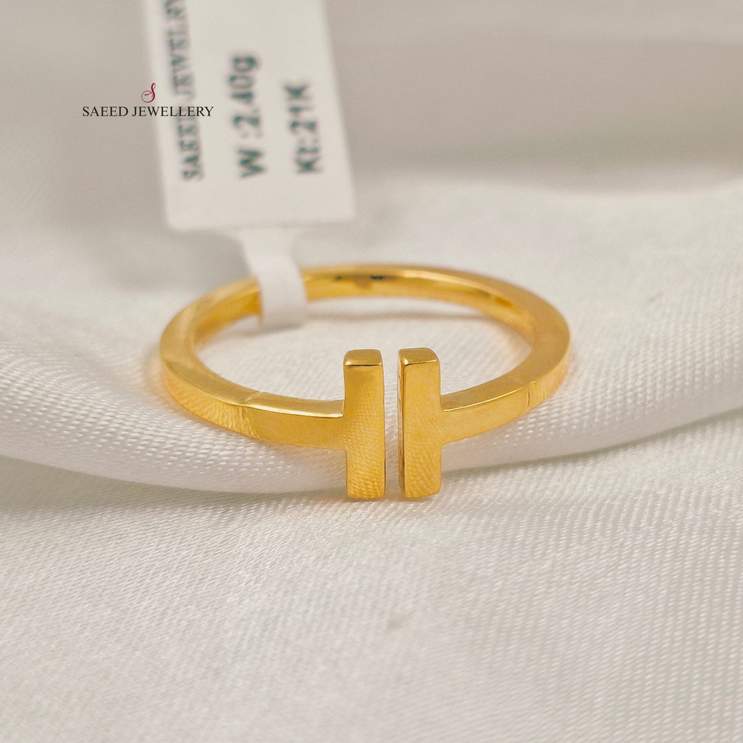 Plain Deluxe Ring Made of 21K Gold by Saeed Jewelry 