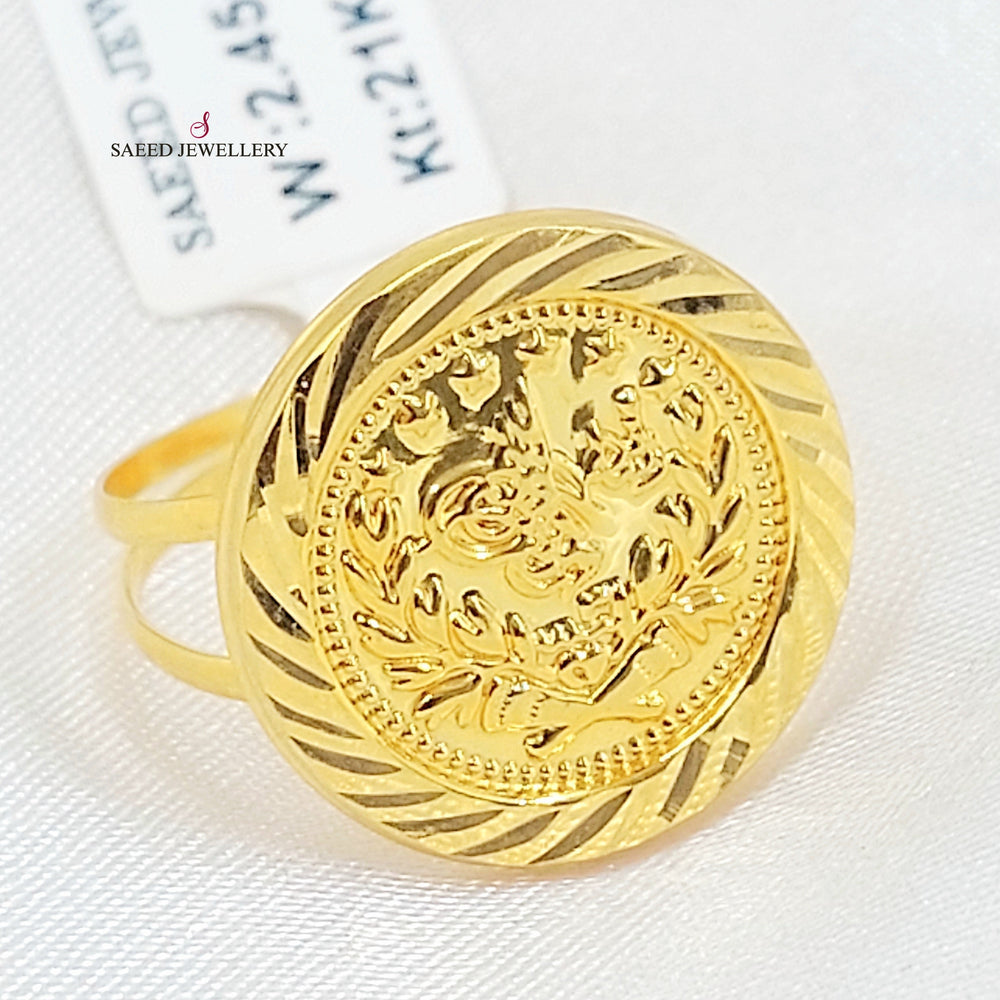 Print Rashadi Ring Made of 21K Gold by Saeed Jewelry 