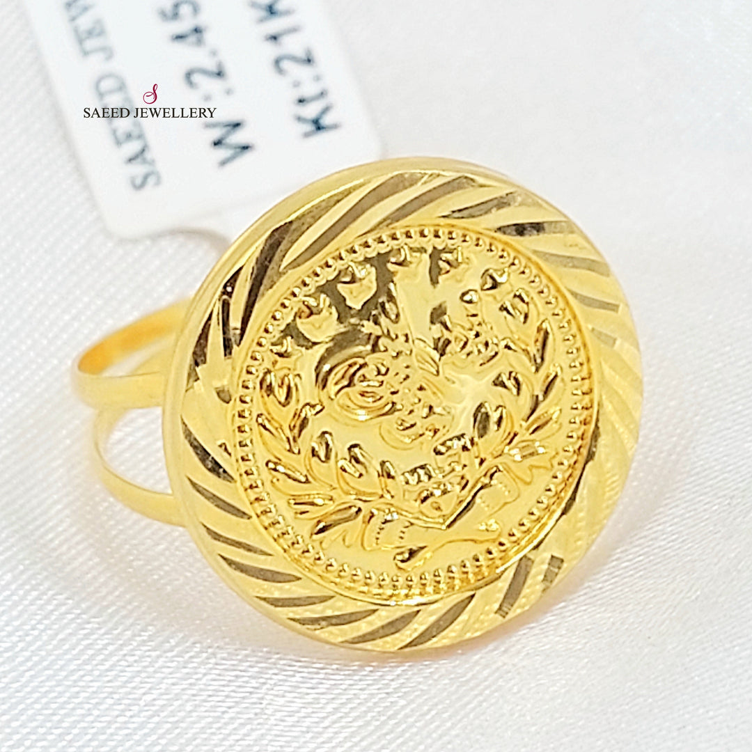 Print Rashadi Ring Made of 21K Gold by Saeed Jewelry 