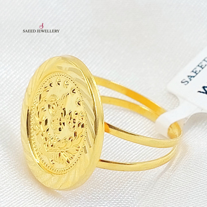 Print Rashadi Ring Made of 21K Gold by Saeed Jewelry 