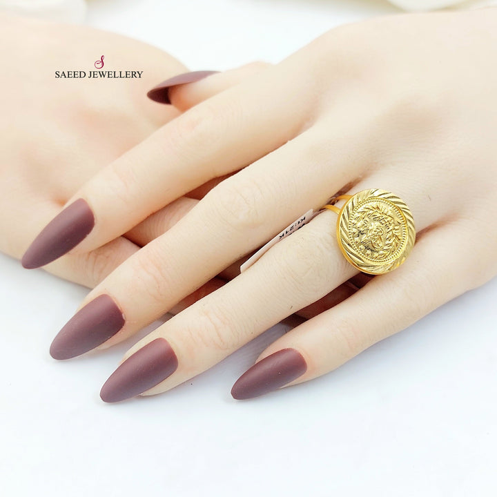 Print Rashadi Ring Made of 21K Gold by Saeed Jewelry 