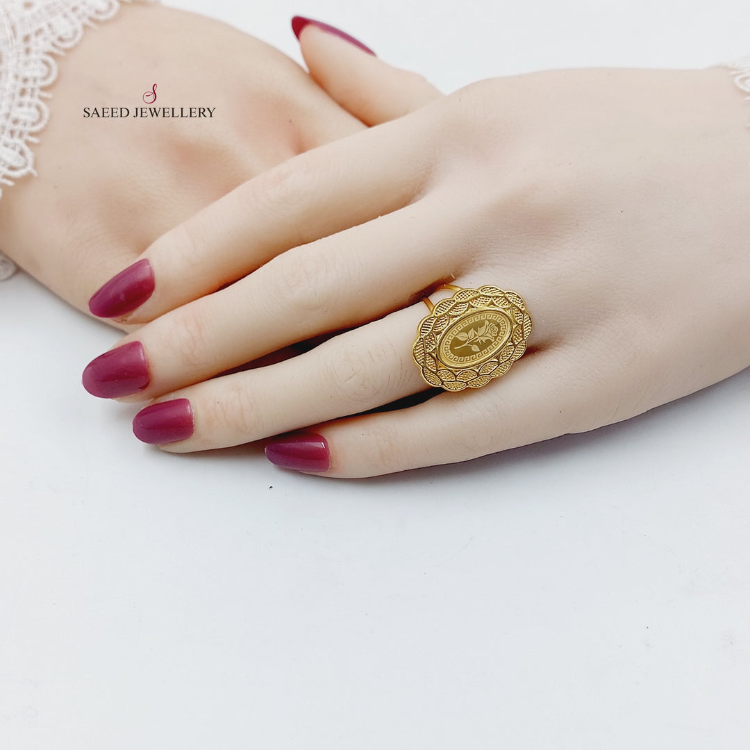 Print Ounce Ring Made of 21K Gold by Saeed Jewelry 