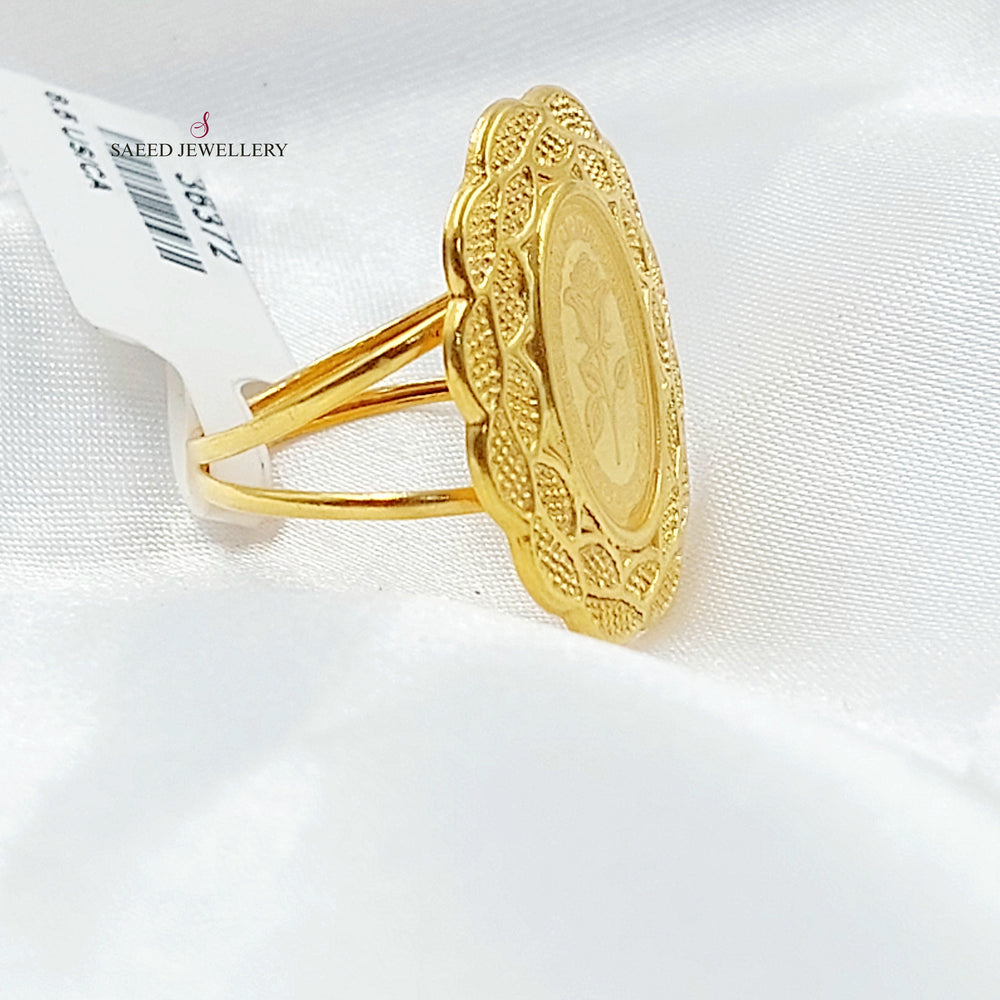 Print Ounce Ring Made of 21K Gold by Saeed Jewelry 
