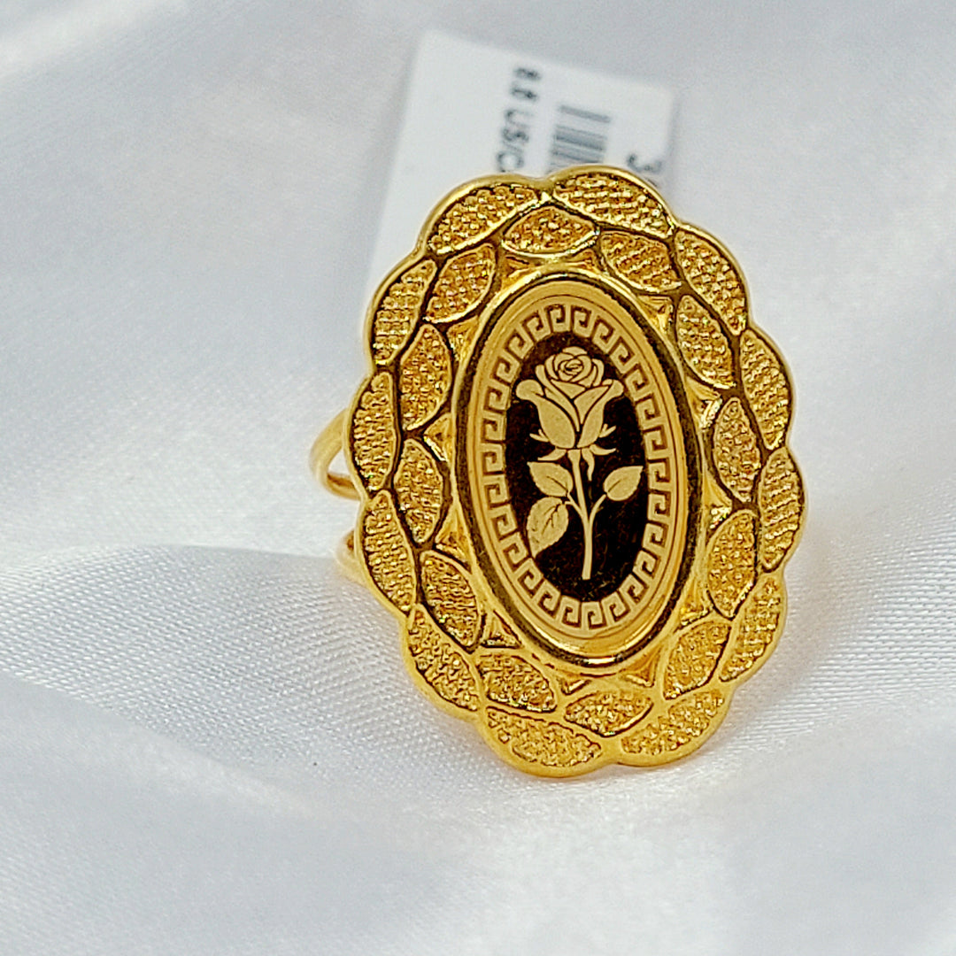 Print Ounce Ring Made of 21K Gold by Saeed Jewelry 