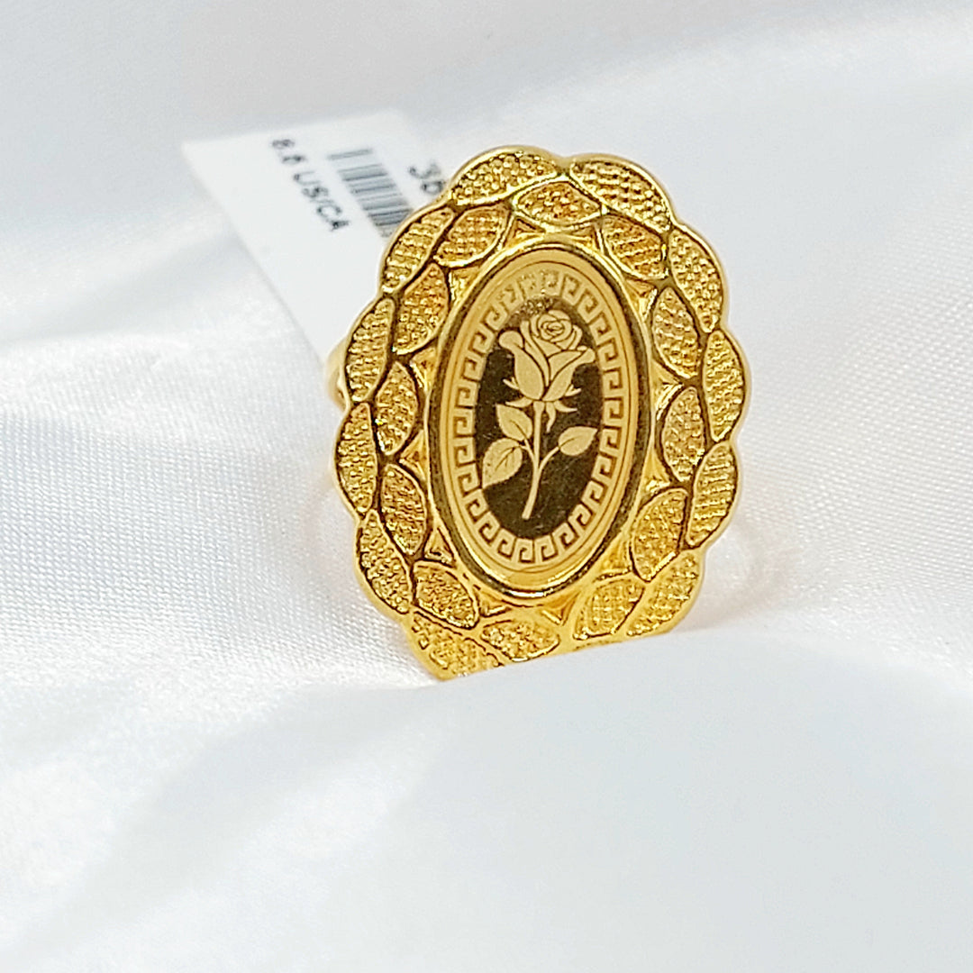 Print Ounce Ring Made of 21K Gold by Saeed Jewelry 