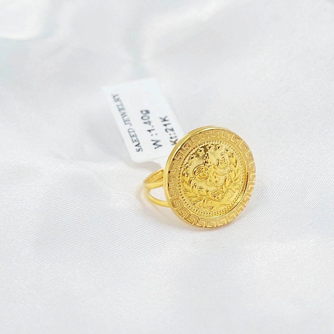 21K خاتم رشادي قشرة-مجوهرات الشيخ سعيد-Saeed Jewelry 