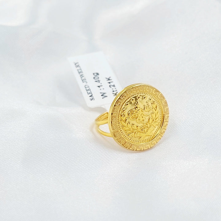 21K خاتم رشادي قشرة-مجوهرات الشيخ سعيد-Saeed Jewelry 