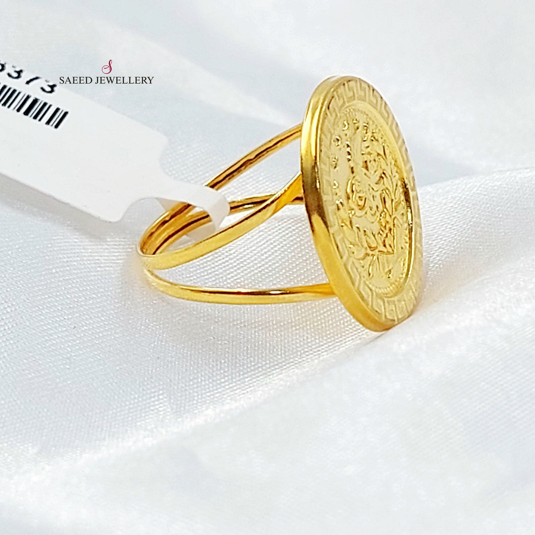 21K خاتم رشادي قشرة-مجوهرات الشيخ سعيد-Saeed Jewelry 