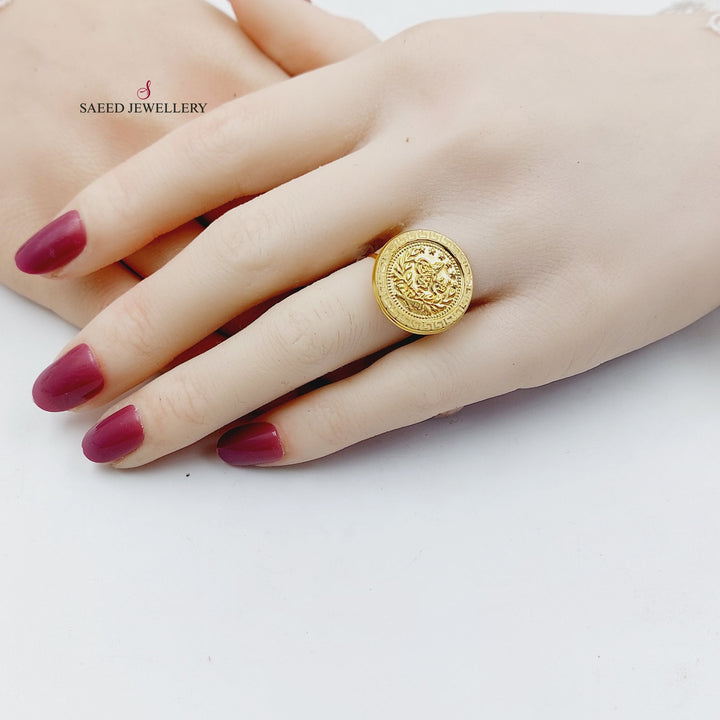 Print Rashadi Ring Made of 21K Gold by Saeed Jewelry 