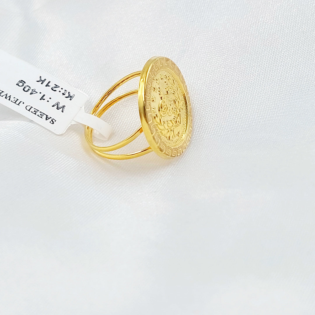 21K خاتم رشادي قشرة-مجوهرات الشيخ سعيد-Saeed Jewelry 