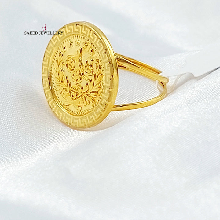 21K خاتم رشادي قشرة-مجوهرات الشيخ سعيد-Saeed Jewelry 
