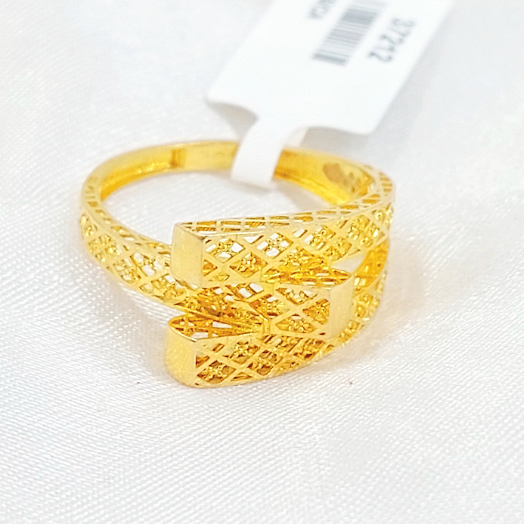 Pyramid Ring Made of 21K Gold by Saeed Jewelry 