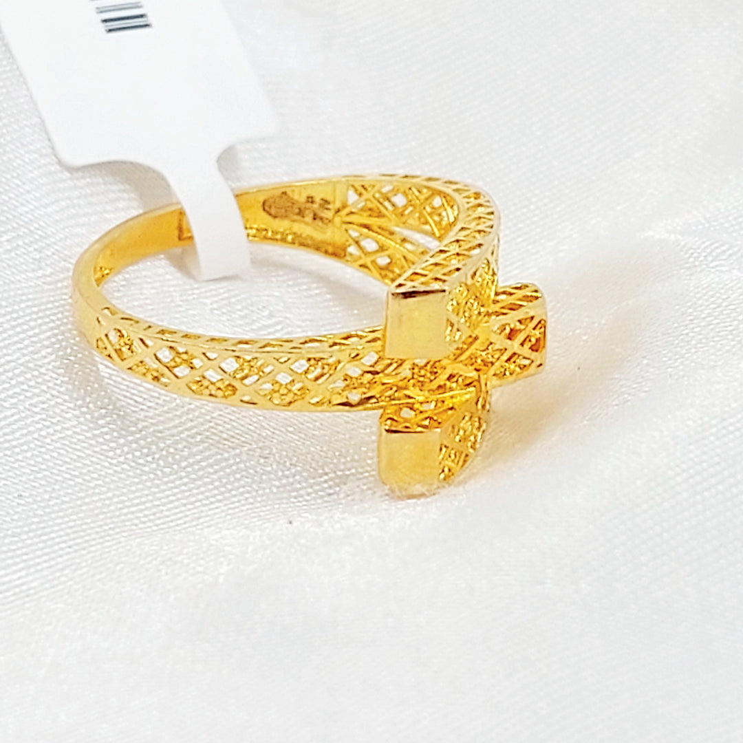 Pyramid Ring Made of 21K Gold by Saeed Jewelry 