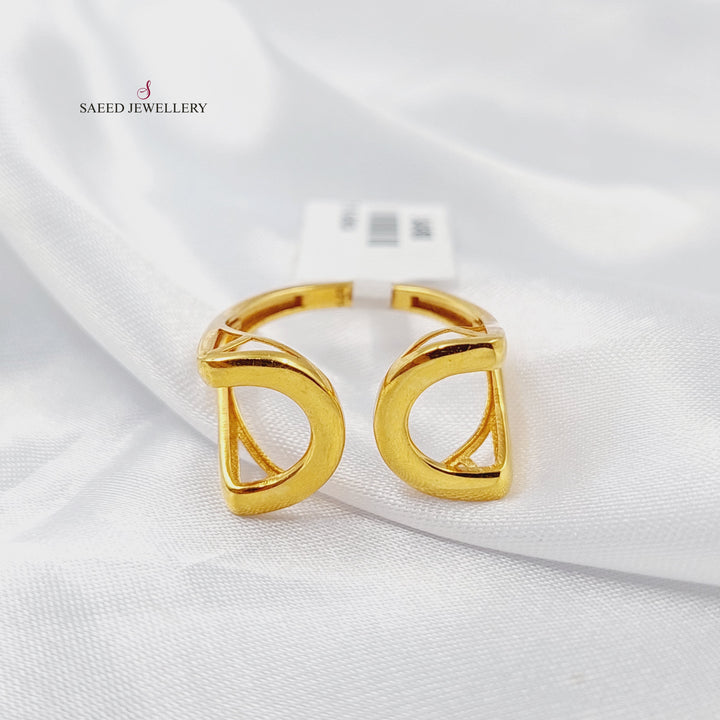 Pyramid Ring Made of 21K Gold by Saeed Jewelry 