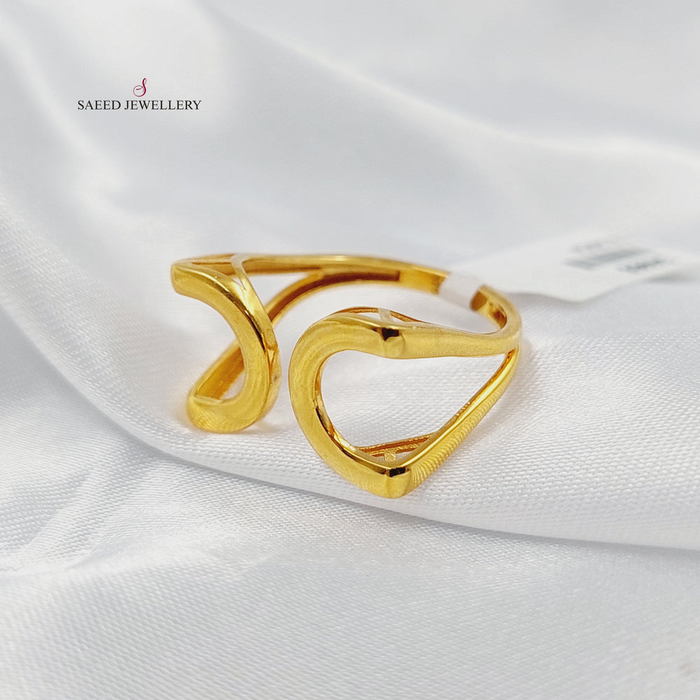 Pyramid Ring Made of 21K Gold by Saeed Jewelry 