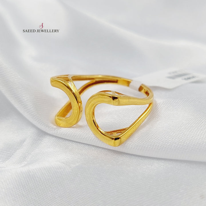 Pyramid Ring Made of 21K Gold by Saeed Jewelry 