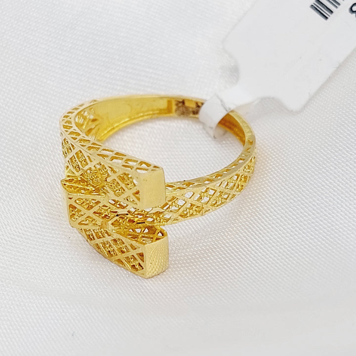 21K خاتم هرم-مجوهرات الشيخ سعيد-Saeed Jewelry 