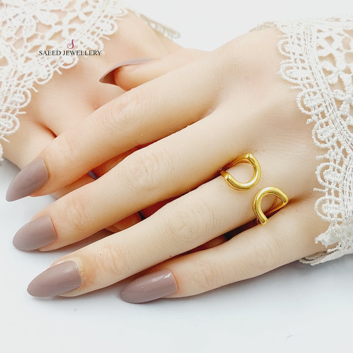 Pyramid Ring Made of 21K Gold by Saeed Jewelry 