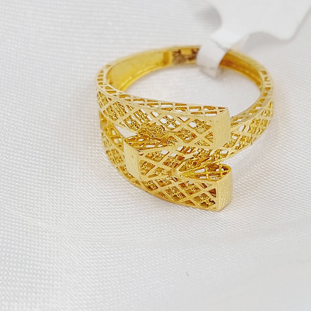 21K خاتم هرم-مجوهرات الشيخ سعيد-Saeed Jewelry 