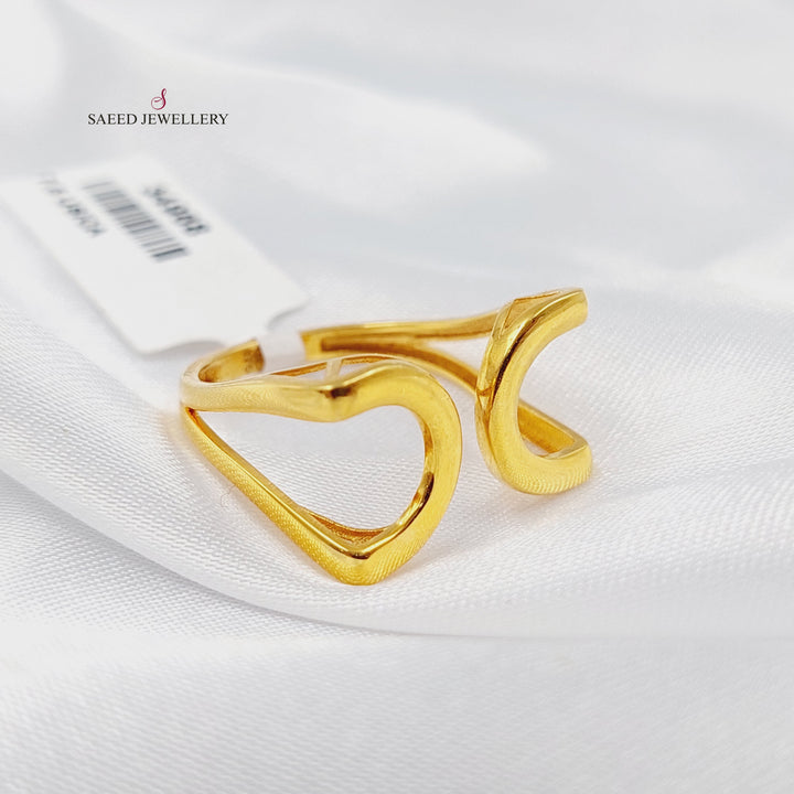 Pyramid Ring Made of 21K Gold by Saeed Jewelry 