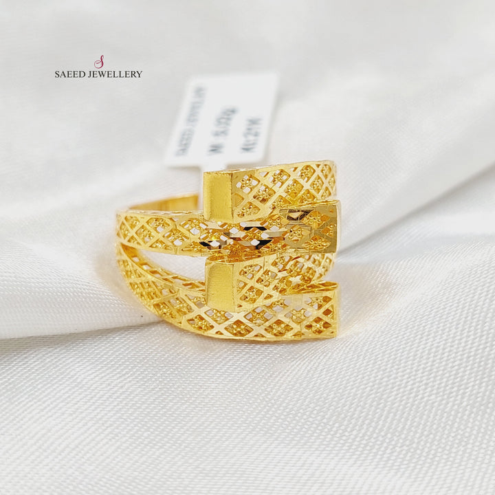 21K Gold Pyramid Ring by Saeed Jewelry - Image 2