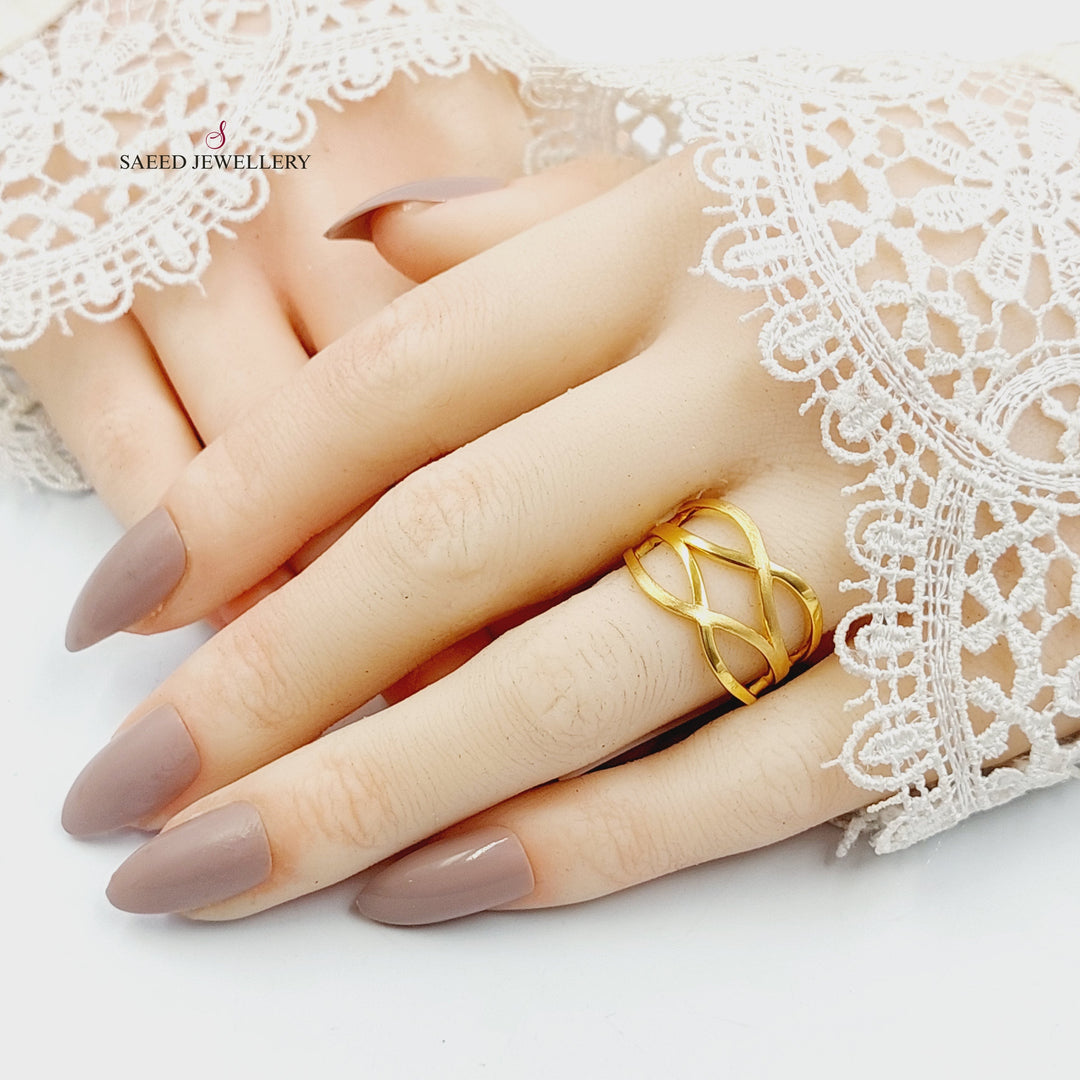 Queen Ring Made of 21K Gold by Saeed Jewelry 