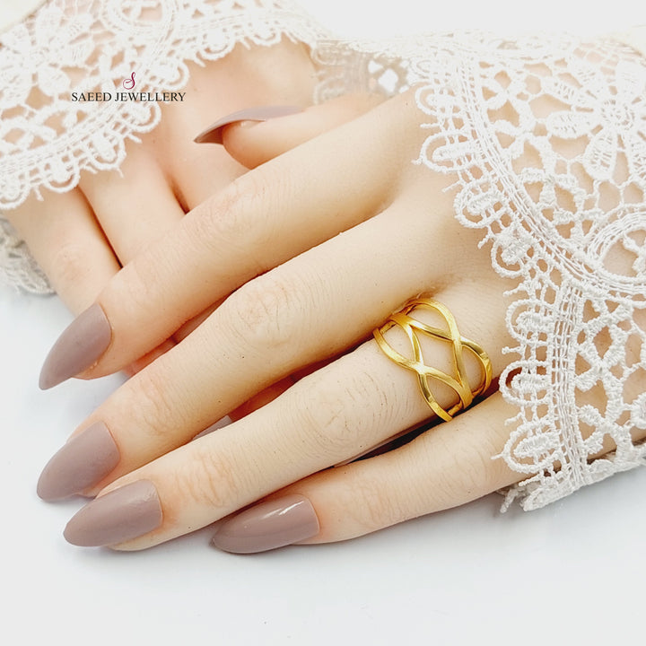 Queen Ring Made of 21K Gold by Saeed Jewelry 