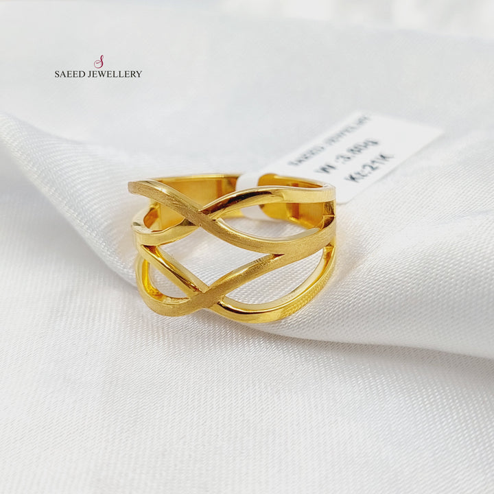 Queen Ring Made of 21K Gold by Saeed Jewelry 