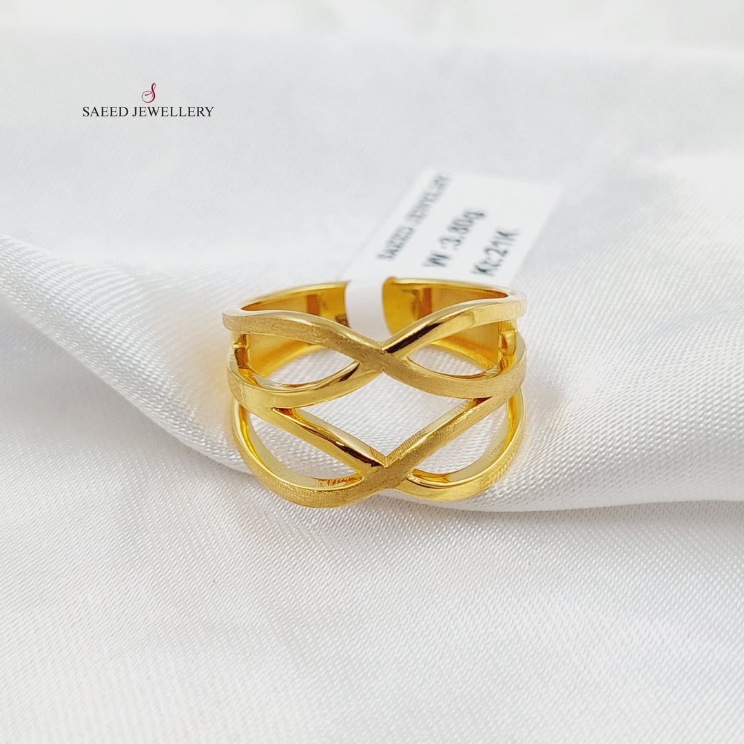 Queen Ring Made of 21K Gold by Saeed Jewelry 