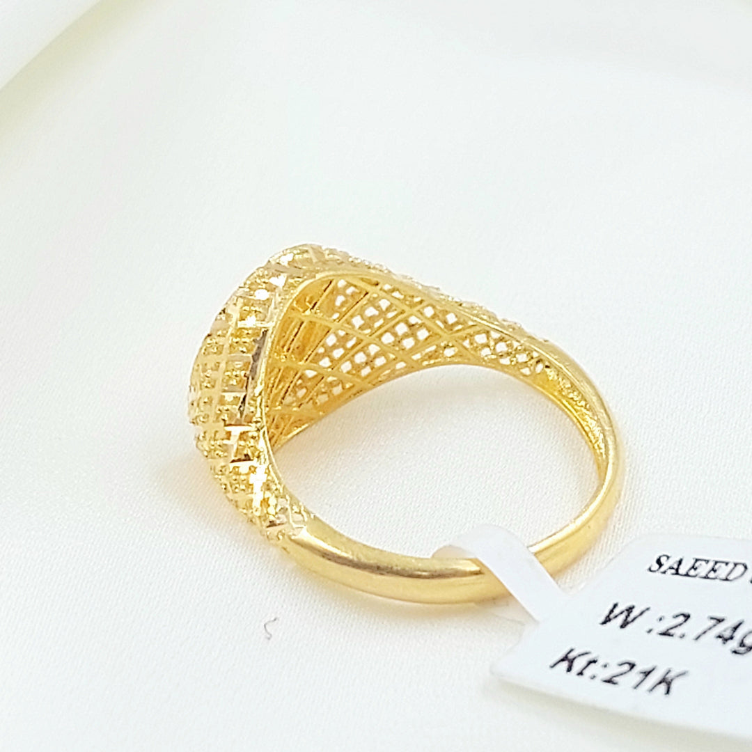 21K خاتم رشادي-مجوهرات الشيخ سعيد-Saeed Jewelry 