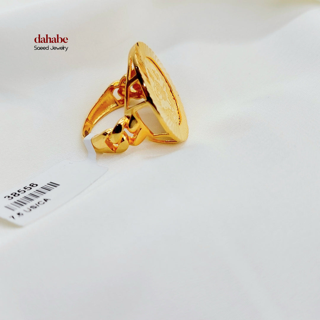 21K Gold Ottoman Coin-Inspired Ring