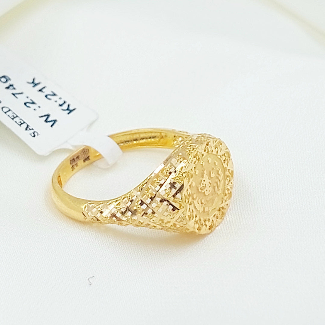 21K خاتم رشادي-مجوهرات الشيخ سعيد-Saeed Jewelry 