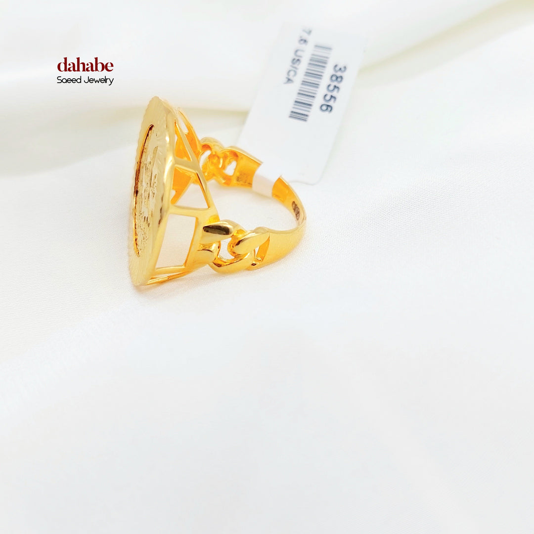 21K Gold Ottoman Coin-Inspired Ring