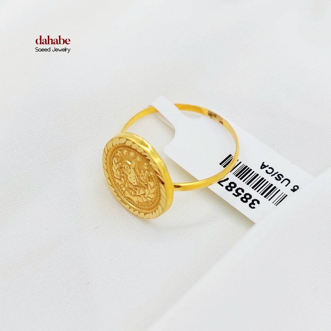 21K Gold Ottoman Coin-Inspired Ring