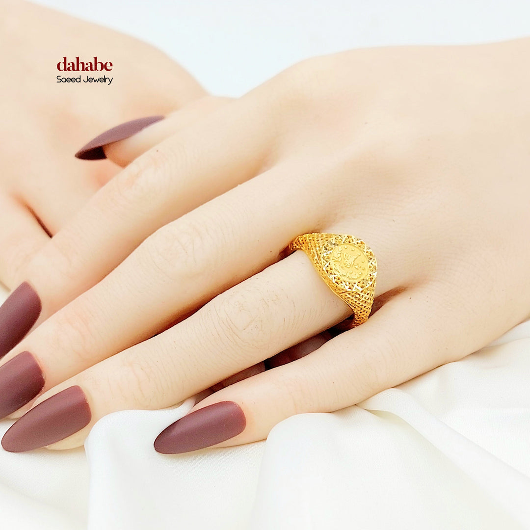 21K Gold Filigree Dome Ring