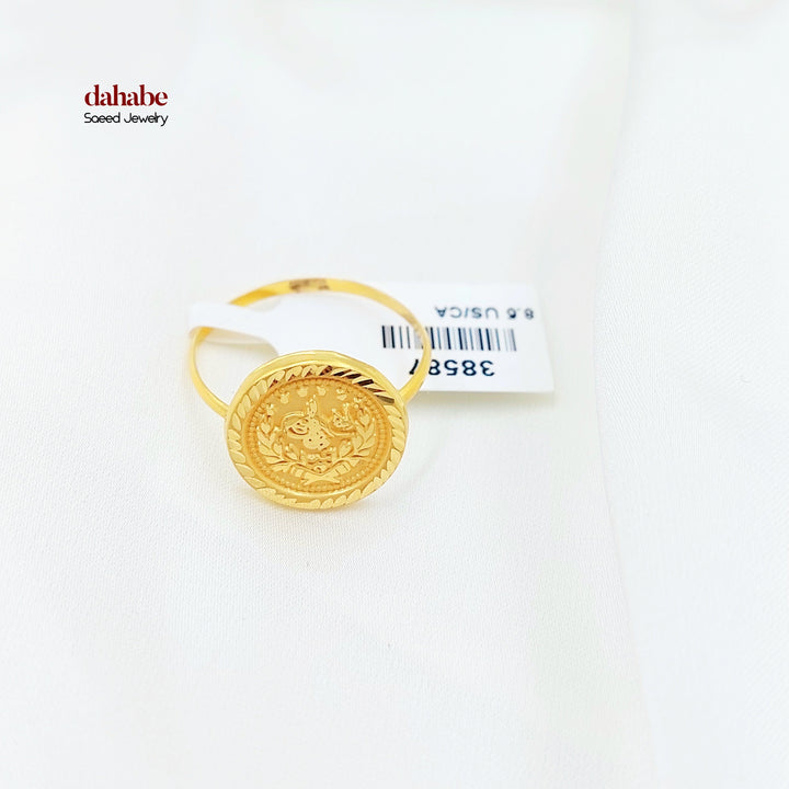 21K Gold Ottoman Coin-Inspired Ring