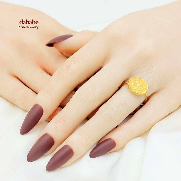 21K Gold Ottoman Coin-Inspired Ring