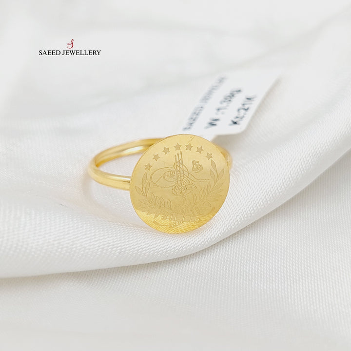 21K Gold Rashadi Eighths Ring by Saeed Jewelry - Image 4