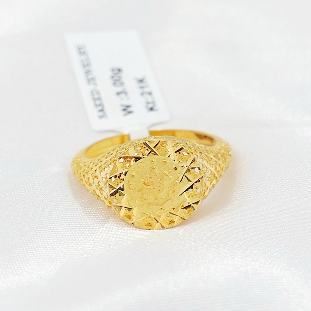 21K خاتم نقش رشادي-مجوهرات الشيخ سعيد-Saeed Jewelry 