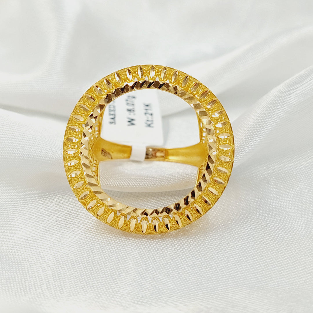 21K خاتم برواز ليرات رشادي-مجوهرات الشيخ سعيد-Saeed Jewelry 