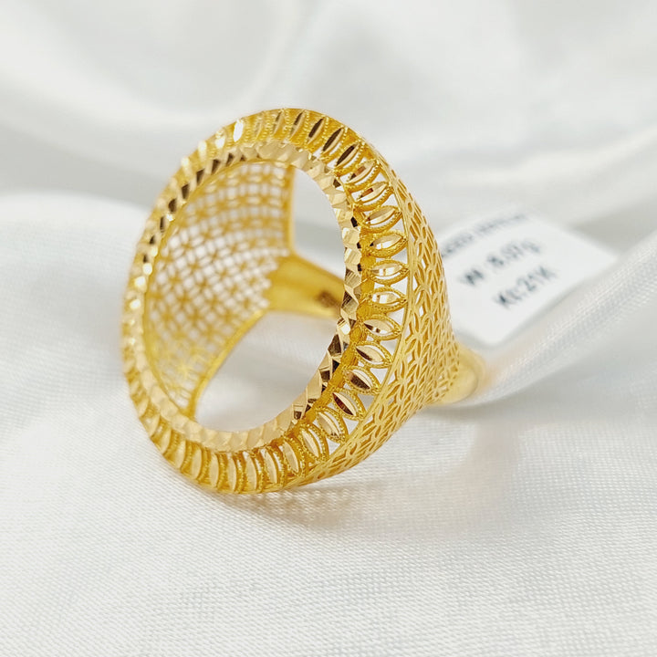 21K خاتم برواز ليرات رشادي-مجوهرات الشيخ سعيد-Saeed Jewelry 