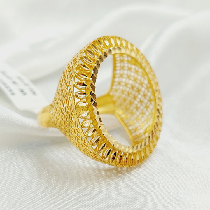 21K خاتم برواز ليرات رشادي-مجوهرات الشيخ سعيد-Saeed Jewelry 