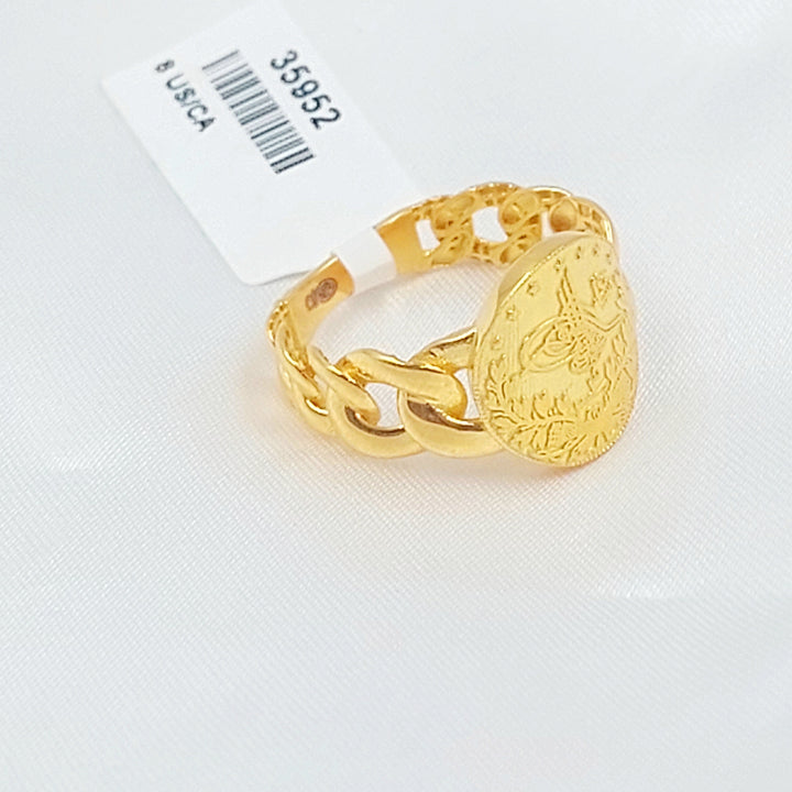 21K خاتم رشادي-مجوهرات الشيخ سعيد-Saeed Jewelry 