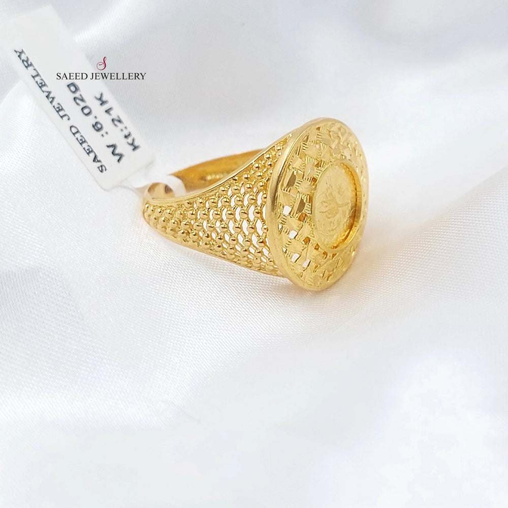 21K خاتم رشادي-مجوهرات الشيخ سعيد-Saeed Jewelry 