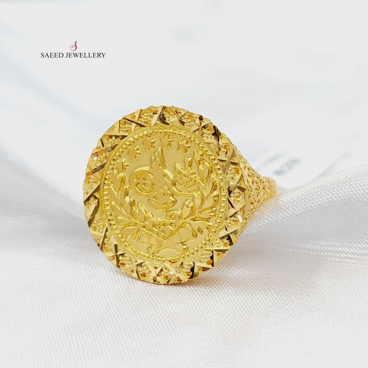 21K خاتم رشادي-مجوهرات الشيخ سعيد-Saeed Jewelry 