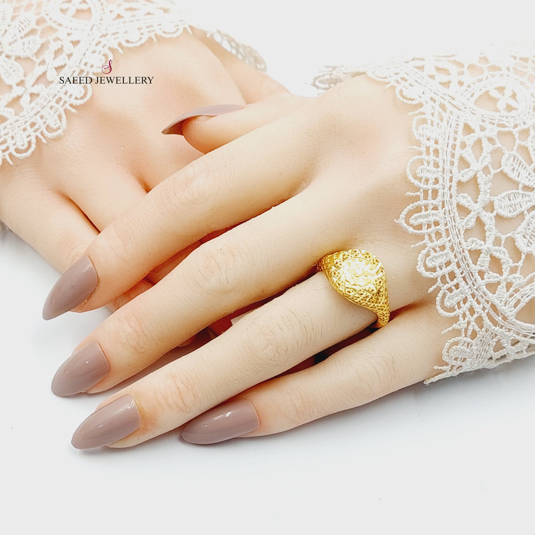 Rashadi Ring Made of 21K Gold by Saeed Jewelry 