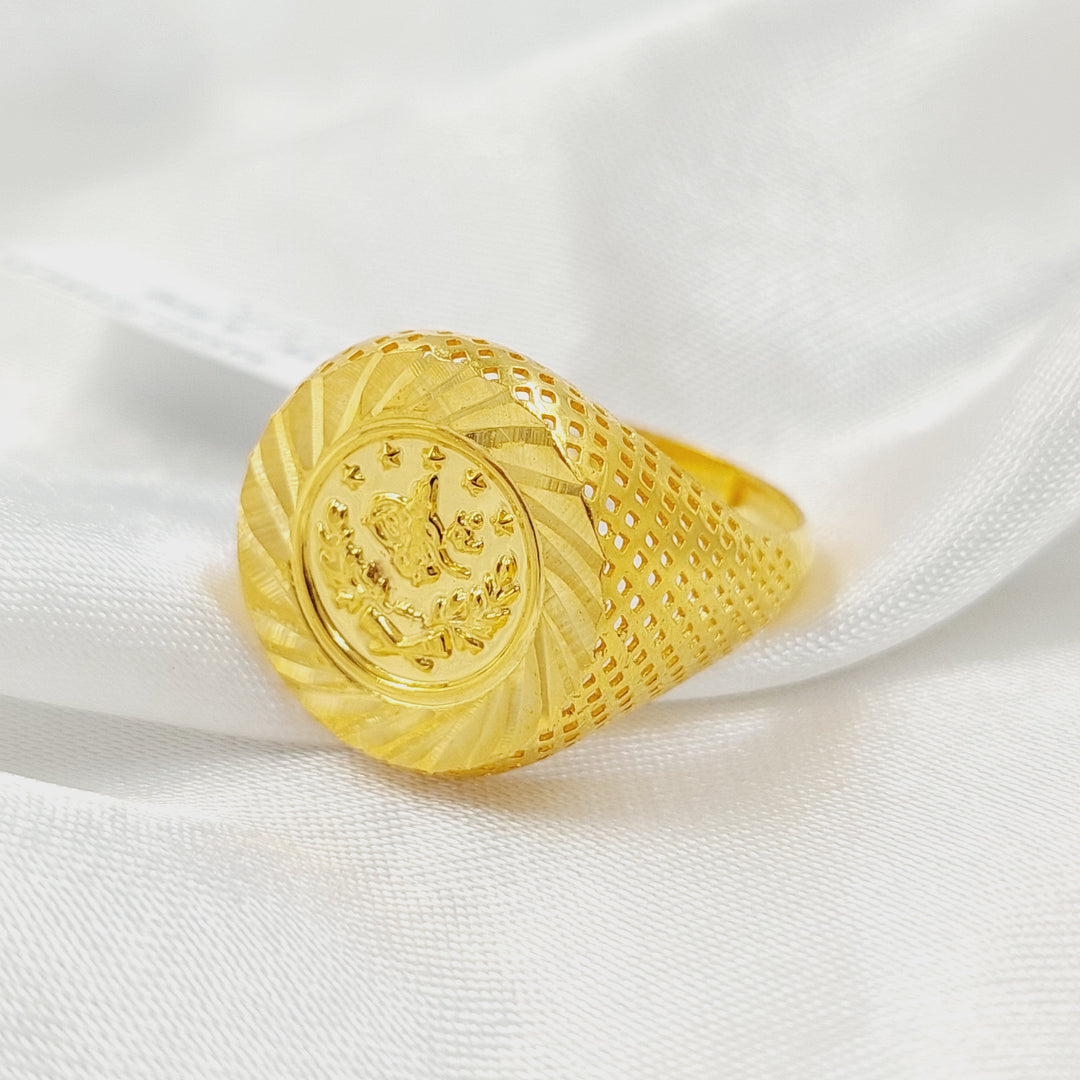 21K خاتم رشادي-مجوهرات الشيخ سعيد-Saeed Jewelry 