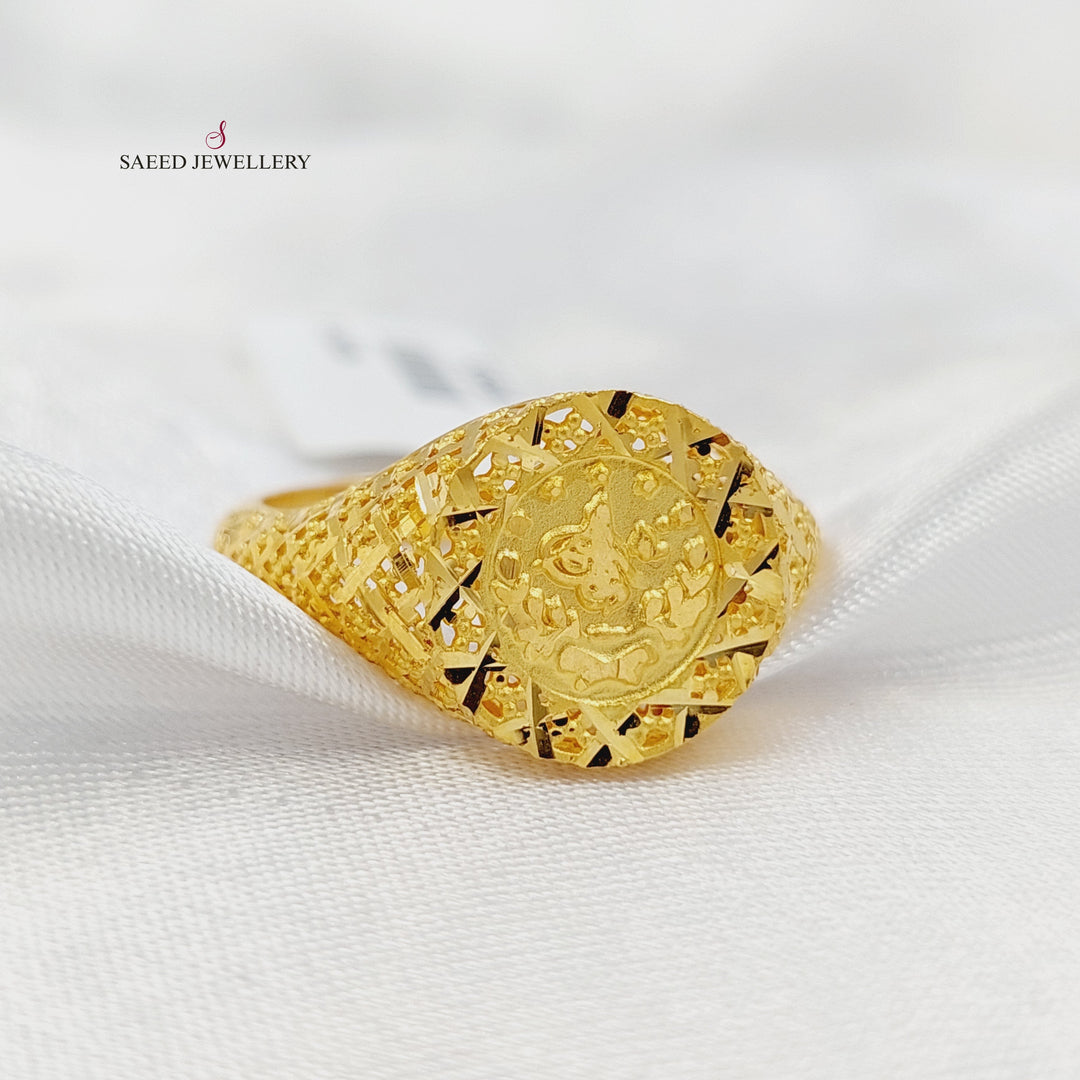 Rashadi Ring Made of 21K Gold by Saeed Jewelry 