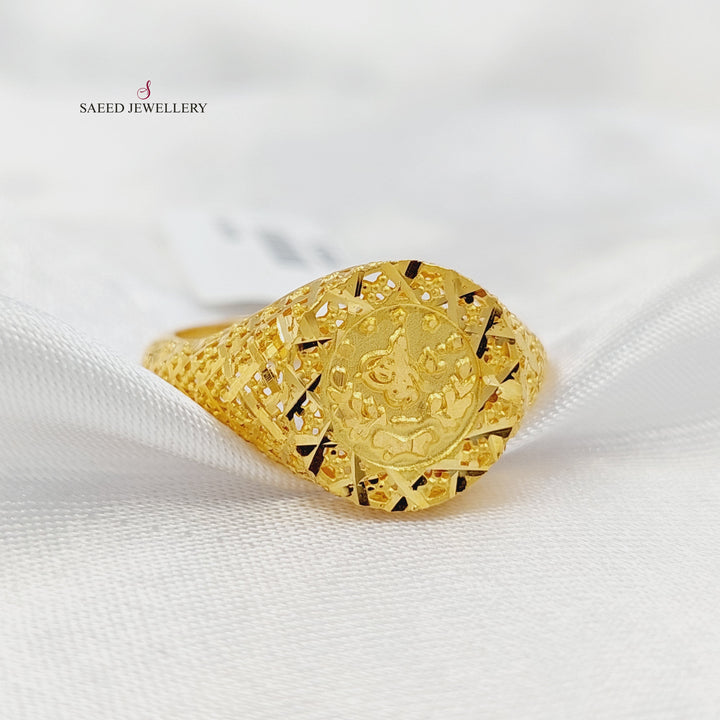 Rashadi Ring Made of 21K Gold by Saeed Jewelry 